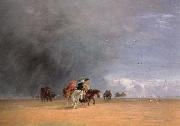 David Cox crossing the sands Sweden oil painting artist
